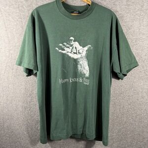 Vintage Fruit Of The Loom Best Shirt XL Single Stitch Green Jonathan Rogers Art